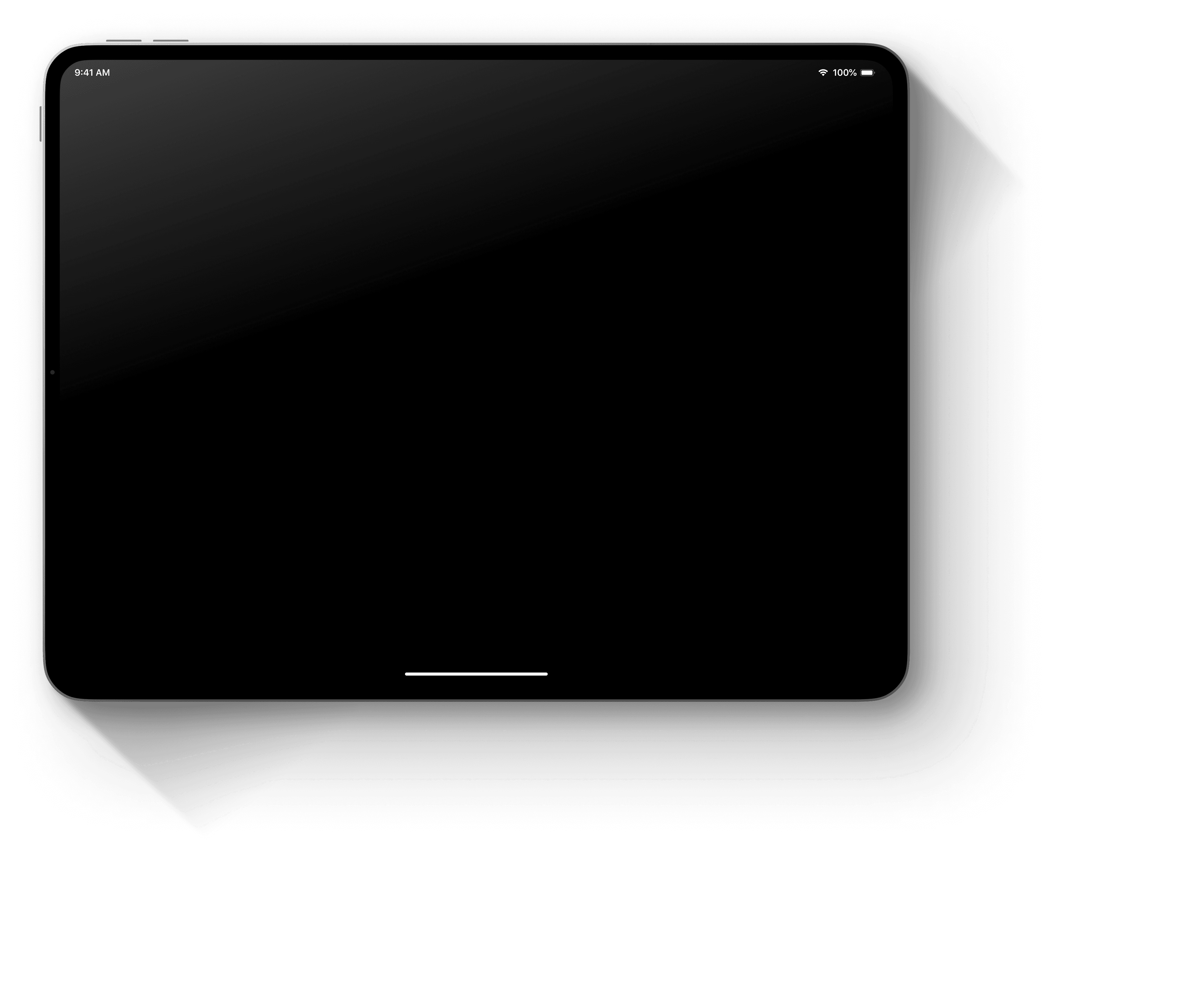 Dashboard interface on iPad